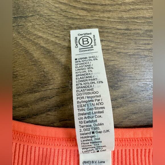 Athleta Aurora Seamless Crop Ribbed Tank Coral Pink Size 1X - Picture 7 of 10